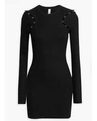 Dion Lee - Convertible Hook-detailed Ribbed Cotton-blend Mini Dress - Lyst