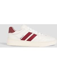 Bally - Rebby Canvas-Trimmed Leather Sneakers - Lyst