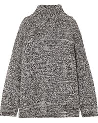 Co. Oversized Mélange Merino Wool Turtleneck Jumper - Grey
