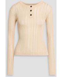 FRAME - Ribbed-Knit Top - Lyst