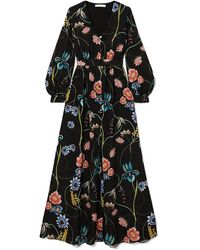 Borgo De Nor - Francesca Floral-print Crepe De Chine Maxi Dress - Lyst