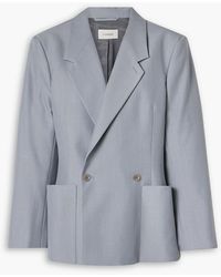 Lemaire - Double-Breasted Woven Blazer - Lyst