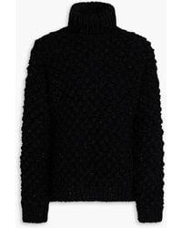 Dolce & Gabbana - Metallic Bouclé -knit Turtleneck Sweater - Lyst