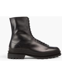 A.P.C. - Leather Combat Boots - Lyst