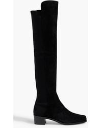 Stuart Weitzman - Overknees "reserve" aus veloursleder und microstretch-material - Lyst