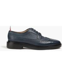 Thom Browne - Perforated Pebbled-Leather Brogues - Lyst