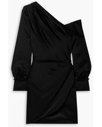 Jonathan Simkhai - Cameron One-shoulder Draped Charmeuse Mini Dress - Lyst