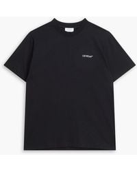 Off-White c/o Virgil Abloh - Printed Cotton-Jersey T-Shirt - Lyst