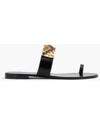 Giuseppe Zanotti - Ganass 10 Embellished Leather Sandals - Lyst