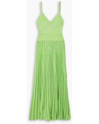 Proenza Schouler - Midikleid aus plissiertem metallic-strick - Lyst