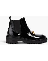 Tory Burch - Jessa Embellished Patent-leather Chelsea Boots - Lyst