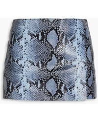 16Arlington - Minerva Snake-effect Leather Mini Skirt - Lyst