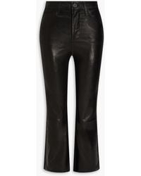 FRAME - Le Crop Mini Boot Leather Bootcut Pants - Lyst