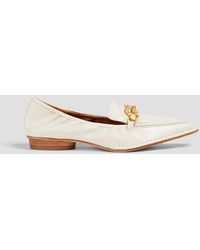 Tory Burch - Jessa Embellished Leather Loafers - Lyst