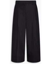 3.1 Phillip Lim - Cropped Cotton-blend Poplin Wide-leg Pants - Lyst