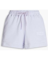 Ganni - Cotton-blend Fleece Shorts - Lyst