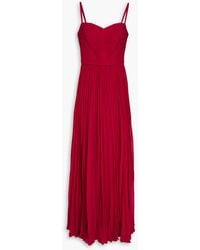Zac Posen - Pleated Chiffon Gown - Lyst
