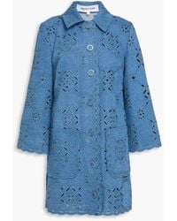 Veronica Beard - Erilyn Broderie Anglaise Cotton Mini Shirt Dress - Lyst