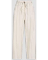A.Emery - Macie Belted Cotton-blend Twill Wide-leg Pants - Lyst