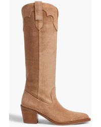 Stuart Weitzman - Felix Suede Cowboy Boots - Lyst