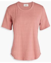 Ba&sh - Serena Ribbed Stretch-cotton Jersey T-shirt - Lyst