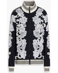 Dolce & Gabbana - Jacke aus stretch-jersey und chantilly-spitze mit stickereien - Lyst