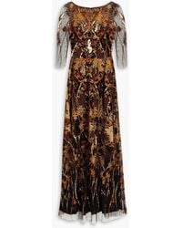 Marchesa - Sequin-embellished Embroidered Tulle Gown - Lyst