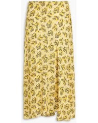 Isabel Marant - Lisanne Printed Satin-jacquard Midi Skirt - Lyst