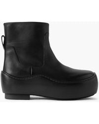 Jil Sander - Exaggerated-Sole Leather Chelsea Boots - Lyst