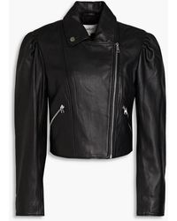 Ba&sh - Nelio Cropped Leather Biker Jacket - Lyst