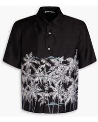 Palm Angels - Printed Silk-twill Shirt - Lyst