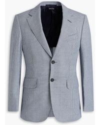 Dunhill - Houndstooth Wool And Mohair-blend Blazer - Lyst