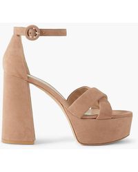 Gianvito Rossi - Sheridan 110 Suede Platform Sandals - Lyst