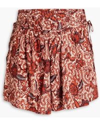 Ulla Johnson - Zev shorts aus einer baumwollmischung mit floralem print - Lyst