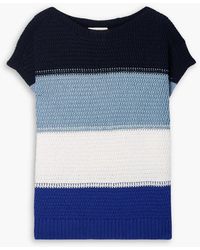 Lafayette 148 New York - Oversized Striped Cotton And Silk-blend Sweater - Lyst