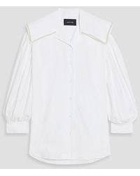 Simone Rocha - Faux Pearl-Embellished Cotton-Poplin Shirt - Lyst