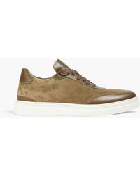 Canali - Leather And Suede Sneakers - Lyst