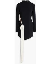 David Koma - Minikleid aus crêpe mit tüllbesatz und schleife - Lyst