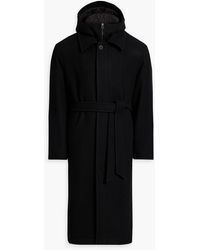 LE17SEPTEMBRE - Belted Wool-blend Felt Hooded Coat - Lyst