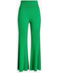 A.L.C. - Astrid Ribbed-knit Flared Pants - Lyst