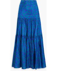 Veronica Beard - Serence Floral-print Silk Crepe De Chine Maxi Skirt - Lyst