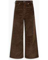 Rag & Bone - Andi Cropped Cotton-Blend Corduroy Wide-Leg Pants - Lyst