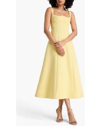 LEO LIN Odette Lace Midi Dress in Pink | Lyst