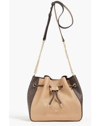 MICHAEL Michael Kors - Logo-print Pebbled-leather Bucket Bag - Lyst
