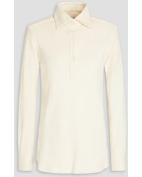Giuliva Heritage - Dalia Waffle-knit Cotton Polo Shirt - Lyst