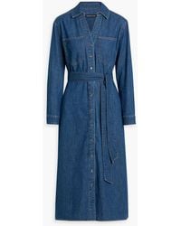 Veronica Beard - Miranda Denim Midi Shirt Dress - Lyst