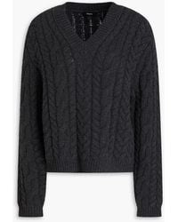 Theory - Cable-knit Wool And Cashmere-blend Sweater - Lyst
