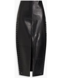 IRO - Laser-cut Leather Midi Pencil Skirt - Lyst