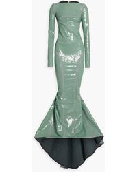Rick Owens - Abito Open-back Sequined Denim Gown - Lyst