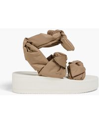 Red(V) - Knotted Padded Shell Platform Sandals - Lyst